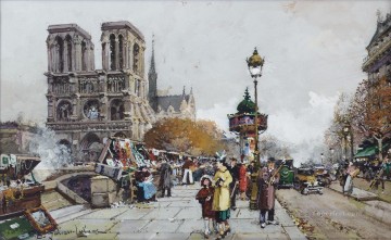 Notre Dame Eugenio Galien parisino Pinturas al óleo